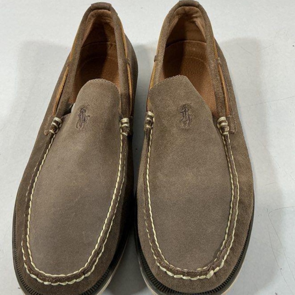 Men's Polo Ralph Lauren Blackley Light Brown Suede Loafers Size 11.5D